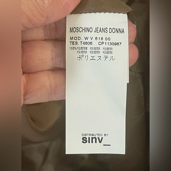 Moschino Jeans Donna Metallic Polka Dot Sheath Dress Made in Italy Size 10 - Picture 4 of 5